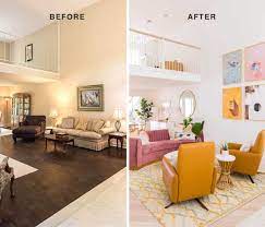 But, despite its formal vibe, it has a relaxed finish that keeps it approachable. One Room Challenge Week 6 Our Living Room Dining Room Design Reveal Living Room And Dining Room Design Finished Living Room Living Dining Room