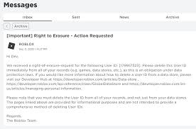 Please click the thumb up button if you like it (rating is updated over time). Right To Erasure Has Anyone Received This Official Roblox Message Roblox