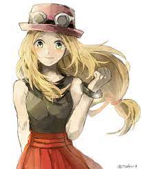 Anime Picture Search Engine 1girl Blonde Hair Bracelet Bust Green Eyes Hat Jewelry Long Hair Looking At Viewer Low Pokemon Sketch Pokemon Pokemon Characters