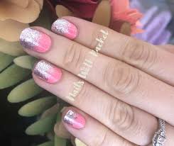 Gorgeous Coral Silver Glitter Nails Color Street Nails Color Street Silver Glitter Nails