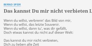 Einmal geht der vorhang zu. Das Kannst Du Mir Nicht Verbieten Lyrics By Bernd Spier Wenn Du Willst Verbrenn