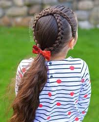 1001 Ideas Para Peinados Faciles Para Ninas Con Trenzas Y Coletas Trenzas De Ninas Trenzas En Coleta Peinados De Ninas Faciles