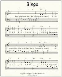 Bingo Piano Sheet Music Free
