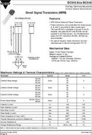 The variants of bc548 are 548a, 548b and 548c which vary in range of current gain and other characteristics. Bc548 Datasheet Small Signal Transistors Npn
