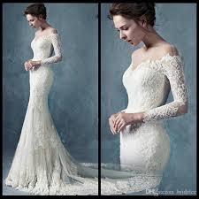 White lace mermaid wedding dresses with long sleeves deep v neck bridal gowns sweep train satin appliques trumpet wedding dress. 2020 Off The Shoulder Mermaid Wedding Dresses White Lace Appliques Vestidos De Novia Back Arabic African Bridal Gowns From Bridelee 118 48 Dhgate Com Petite Wedding Dress Lace Mermaid Wedding Dress Online Wedding Dress