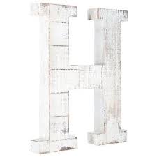 Whitewashed Wood Letter Wall Decor H Wood Letter Wall Decor Alphabet Wall Decor Letter Wall Decor