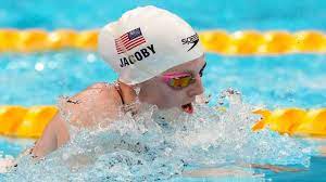 Jacoby, whose parents are both boat captains, learnt to swim because her mother. Cjup688wyghf5m