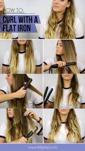 How To Get Natural Waves Using A Flat Hair Iron Curl Hair With Straightener Flat Iron Hair Styles Curling Hair With Flat Iron