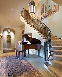 Green Carpet Stairs Staircase Traditional With Wall Art Ornate Banister 8 Jpg 792 990 Stairway Design Stairs Design Staircase Design