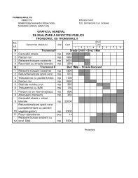 Grafic de executie a lucrarilor de constructii excel. Grafic De Executie Xls