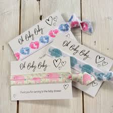 When you want to make a gift tag that is more durable than the rest, go with these embossed metallic gift tags. Baby Shower Gift Hair Elastics Party Favours Friendship Bands Wristbands Ponytail Holders Thank You For Coming To The Baby Shower