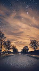 Night stars lake 4k hd nature. Nature Night Shiny Road Endless Tree Roadside Iphone 6 Wallpaper Nature Iphone Wallpaper New Nature Wallpaper Nature Wallpaper