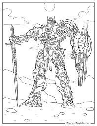 transformers optimus prime coloring page