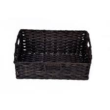 From soft raffia wicker baskets to sturdy wicker log baskets, and everything in between, our array of big and small designs means every chore becomes a breeze and your home becomes instantly tidier and more stylish. Hand Woven Storage Baskets Bins Waterproof Wicker Storage Tote Basket Black Organizer Storage Container For
