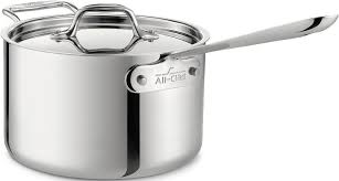 All Clad Nonstick D5 Stainless 4 Quart Sauce Pan With Loop And Lid Sd55204 More Info Could Be Found At The Imag Stainless Steel Dishwasher Saucepan All Clad
