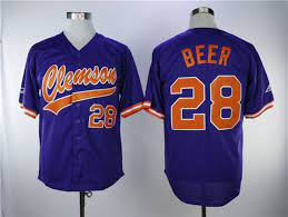 Clemson basketball basketball uniforms football and basketball basketball sneakers basketball jersey baseball buckets twins baseball lifetime basketball clemson baseball clemson tigers baseball jerseys baseball tickets stuff to buy shopping men baseball shirts baseball uniforms. Clemson Tigers 28 Seth Beer Purple College Baseball Jersey