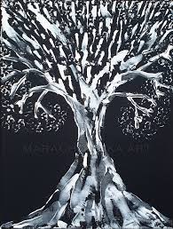 Download 58,769 black drawing tree white stock illustrations, vectors & clipart for free or amazingly low rates! White Tree Black Painting Relief Paste Black Canvas Marachowska Art Painting By Maria Marachowska Saatchi Art