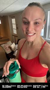 Completed 16 mile run with tired thighs