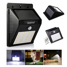 20 Led Solar Powered Solar Light Outdoor Waterproof Pir Motion Sensor Garden Decration Light Fence P Outdoor Solar Lights Outdoor Solar Lamps Outdoor Lighting
