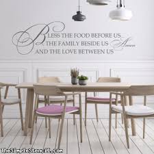 Dining room wall words specifics this removable vinyl wall quote will bring a wonderful reminder of all the great conversations and family bonding that has happened around your kitchen or dining room. Dining Room Wall Decor Dining Room Ideas Simple Stencil Quote Decals