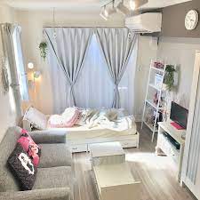 部屋全体 ホワイト グレー ピンク 飾り棚 ライト 照明 などのインテリア実例 2018 09 09 15 39 15 roomclip ルームクリップ インテリア グレー ピンク 一人暮らし部屋レイアウト ワンルームアパートのデコレーション