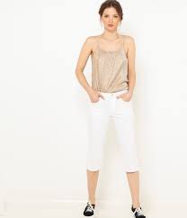 Une large sélection de pantacourts & corsaires pour femme sur blancheporte ! Pantacourt Uni Femme Blanc Optique Taille 34 Camaieu