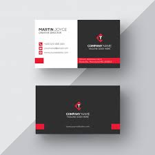 Black And Red Business Cards Template Black Red Business Card Template Premium Business Cards Minimal Business Card Business Card Design