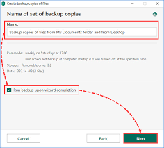 How To Create A Backup Copy Of Files In Kaspersky Security Cloud 20