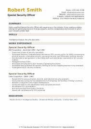 Your working experience and skills plus our functional resume builder. Special Security Officer Resume Samples Qwikresume