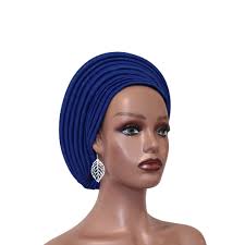 Handmade African Turban Gele Headwrap, Auto Gele, One Size Fits Most Heads,  Colorful Head Tie for Women