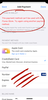 Visa credit card not accepted. Not Accepting Visa Card Apple Community