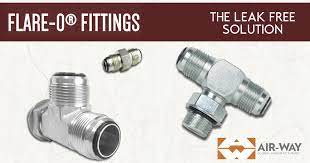 Flare fittings are a type of compression fitting used with metal tubing, usually ductile (soft) copper, though other materials are also used. Flare O Fittings Precise Fittings For Precise Applications Air Way Manufacturing