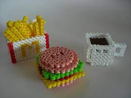 ｐｃ表示の方が画像も綺麗で他の記事検索もも楽です お試しを ハンバーガーセッ アイロンビーズ ビーズ ビーズアート