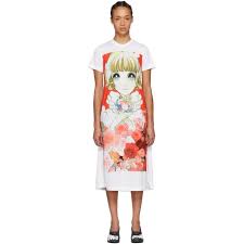 Shop the latest anime dress shirt deals on aliexpress. Comme Des Garcons White Anime Girl T Shirt Dress Modesens