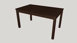 1 piece dining table brown extendable. Ikea Bjursta Extendable Table Brown 3d Warehouse