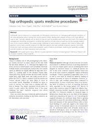1448 nw market street suite 200 seattle, wa 98107. Pdf Top Orthopedic Sports Medicine Procedures