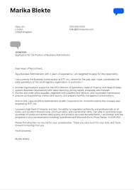 Network administrators often have a large range of technical skills. Business Administrator Cover Letter Sample Kickresume