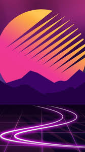 It is heavily inspired by the new wave and soundtrack of classic 1980s films, videogames, cartoons and television. Neon Cyberwave Purple Mountains Moon Outrun 720x1280 Wallpaper Retro Futurism Vaporwave Wallpaper Retro Waves