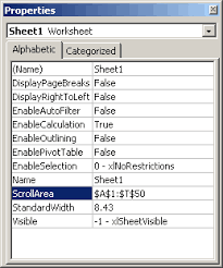 Excel Cells Ranges Scrollarea