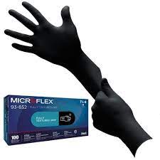 Нитрилни ръкавици Ansell Microflex 93-852, Еднократни, 100 броя, Черен, L -  eMAG.bg