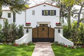 Black And White Spanish Style Home Exterior Modern Spanish Front Elevation Red White Black Classic Spanish Style By Van Parys Architecture Using Artobrick For T Fence Design Spanish Style Backyard Fences