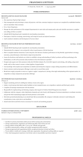 Best resume format for sales manager. Sales Manager Retail Resume Sample Mintresume