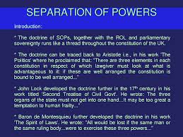 Although the doctrine of separation of power plays a role in the united kingdom's constitutional doctrine, the uk constitution is often described as having a weak separation of powers a. Quotes About Separation Of Powers Quotesgram