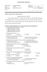 Kumpulan soal k13 ini kami khususkan untuk jenjang smp. Contoh Soal Uts Bahasa Inggris Kelas 7 Semester 2 Peranti Guru
