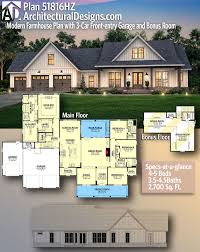 Oct 04, 2018 · 27 modern farmhouse with side load garage ideas. Plan 51816hz Modern Farmhouse Plan With 3 Car Front Entry Garage And Bonus Room Modern Farmhouse Plans Ranch House Plans House Plans Farmhouse