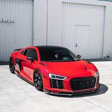 1016industries On Instagram Red Audi R8 With Our Full 1016 Industries Carbon Fiber Aero Program Contact Us To Order Sales Audi Cars Audi R8 Red Audi