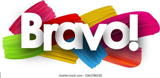 Bravo is an american basic cable television network, launched on december 8, 1980. Bravo Poster Colorful Watercolor Brush Strokes Stock Vector Royalty Free 1063788230