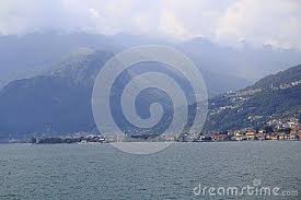 Look At Bank Promenade With Hills Gravedona In Lake Como Italy Comersee Italien Comer See Italien