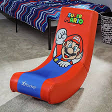 x rocker video rocker junior gaming chair mario 54 99 argos gaming chair iconic artwork mario