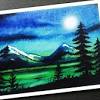 I started out by sketching the landscape with the. 1